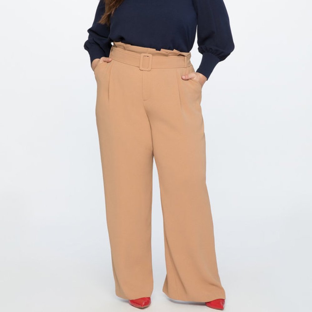Eloquii Paperbag Waist Wide Leg Pant